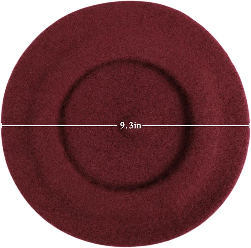 Wheebo Berets for Kids Wool French Beret Hats Artist Painter Hats for Little Girls Boys Solid Color Style - Image 3
